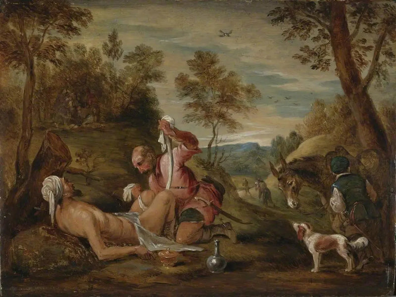 Le Bon Samaritain (d'après Francesco Bassano) - David Teniers le Jeune