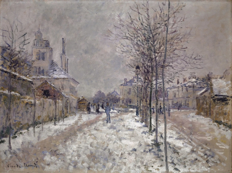 Le Boulevard de Pontoise à Argenteuil, neige - Claude Monet