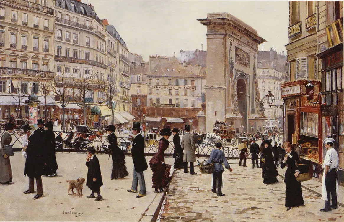 Le Boulevard Saint-Denis, Paris - Jean Béraud image 1 reproduction de peinture à l’huile