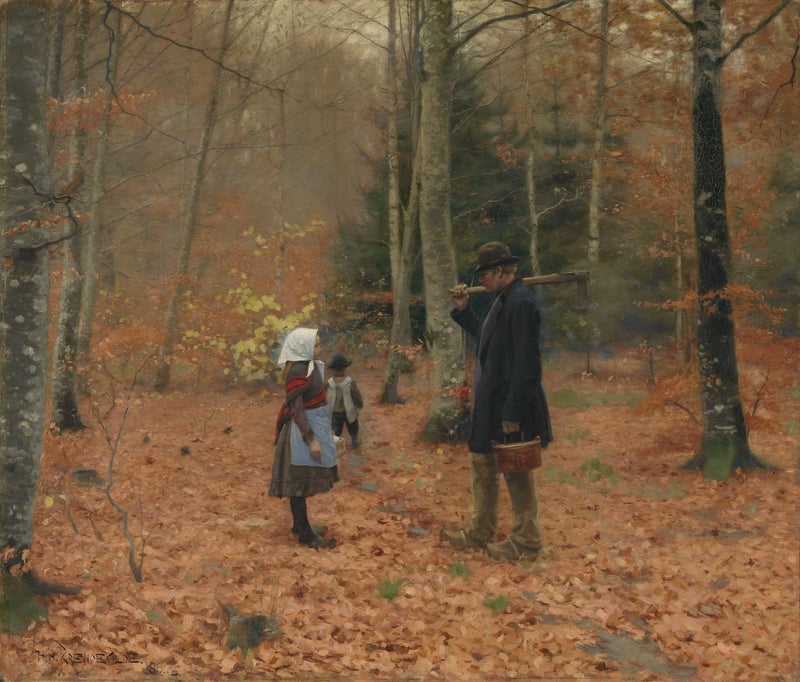 Le bûcheron et ses enfants - H. A. Brendekilde