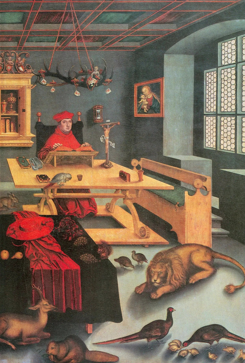 Le cardinal Albrecht de Brandebourg dans le rôle de Saint Jérôme - Lucas Cranach the Elder