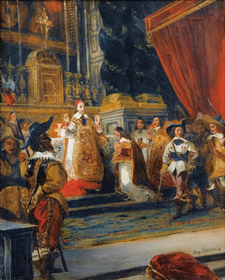 Le cardinal de Richelieu célébrant la messe dans l'église du Palais-Royal - Eugène Delacroix