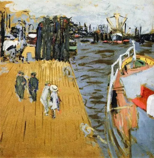 Le Cargo à quai, Hambourg - Édouard Vuillard