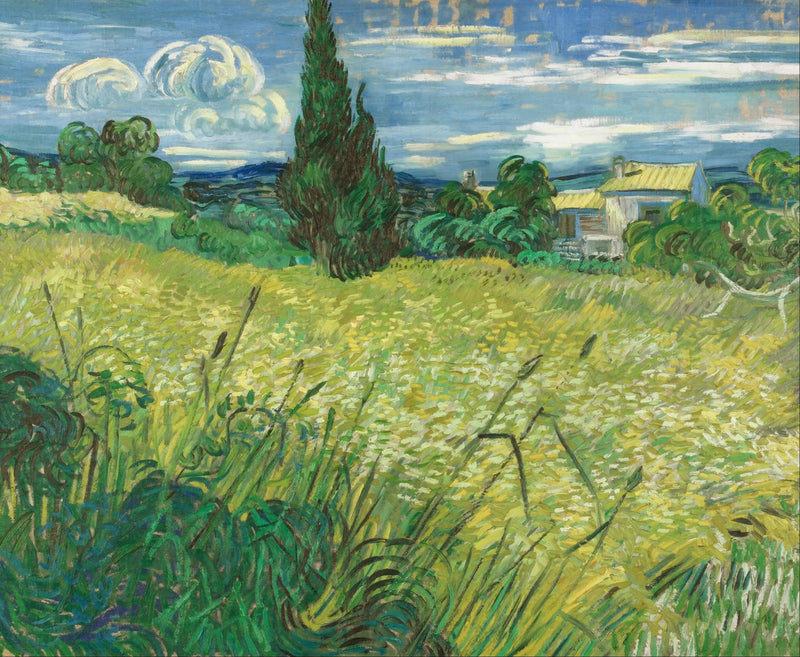 Le Champ de blé vert avec cyprès - Vincent van Gogh