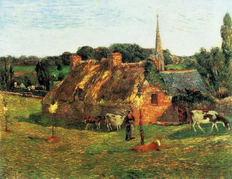 Le Champs de Lolichon et l'église de Pont-Aven - Paul Gauguin