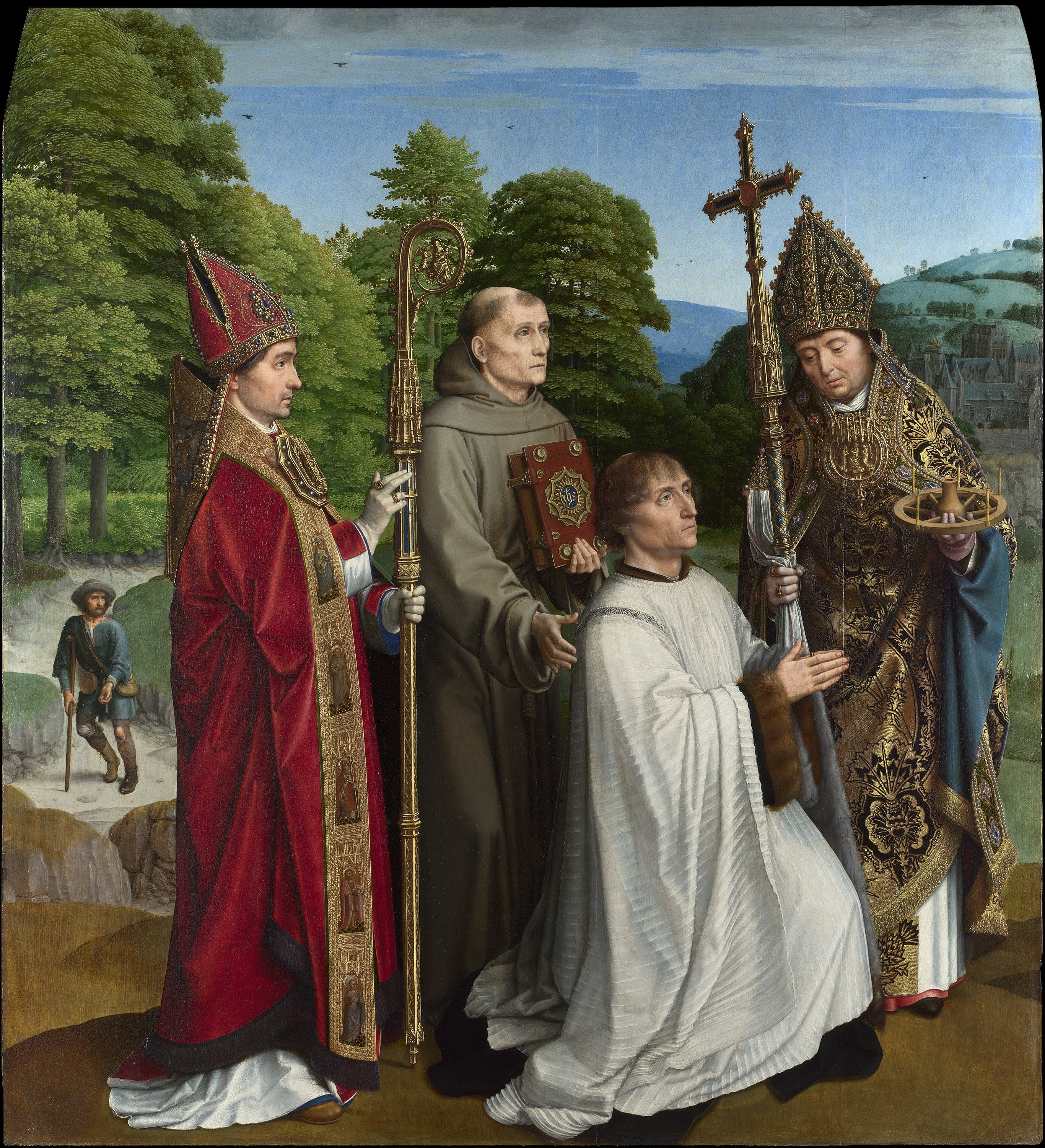 Le chanoine Bernardijn Salviati et trois saints - Gérard David