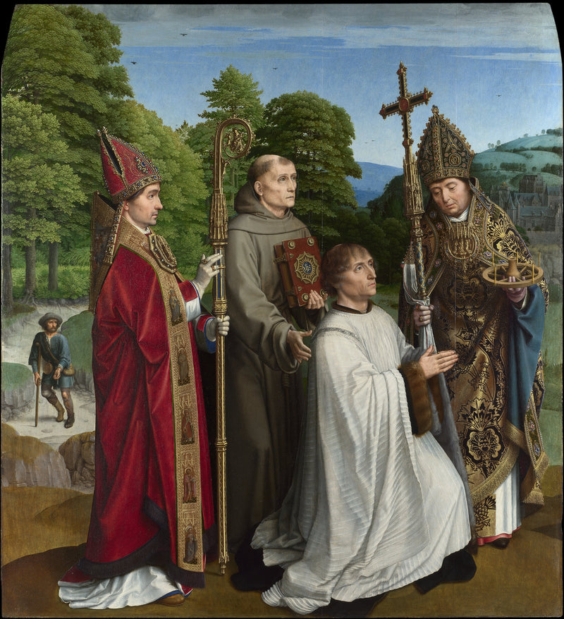 Le chanoine Bernardijn Salviati et trois saints - Gérard David