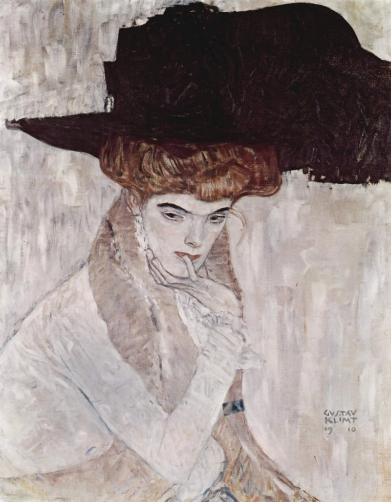 Le Chapeau de plumes noires - Gustav Klimt