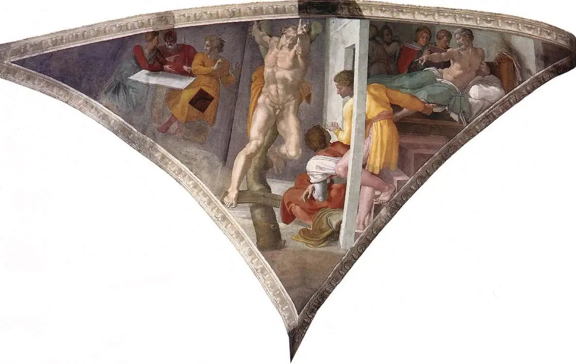 Le Châtiment d'Haman - Michel-Ange image 1 reproduction artisanale de tableau