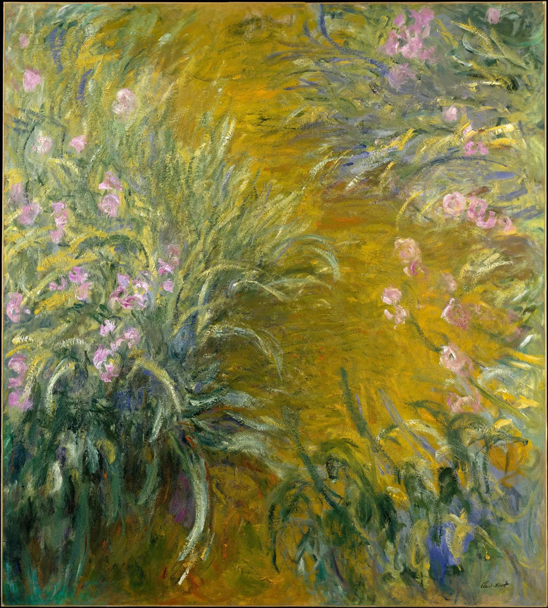 Le chemin à travers les iris - Claude Monet