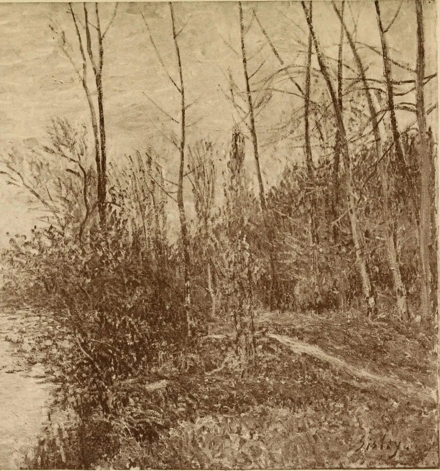 Le Chemin des Petits-Prés à By. Temps d'orage - Alfred Sisley