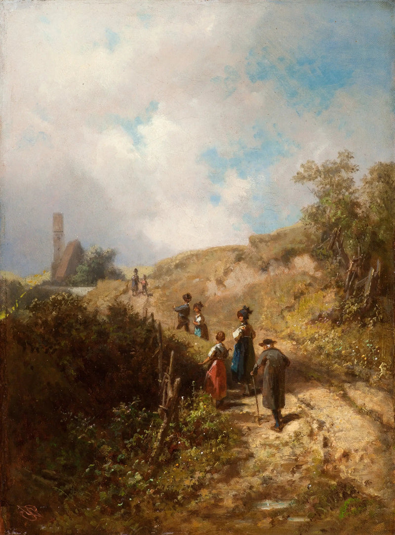 Le chemin vers l'Église - Carl Spitzweg