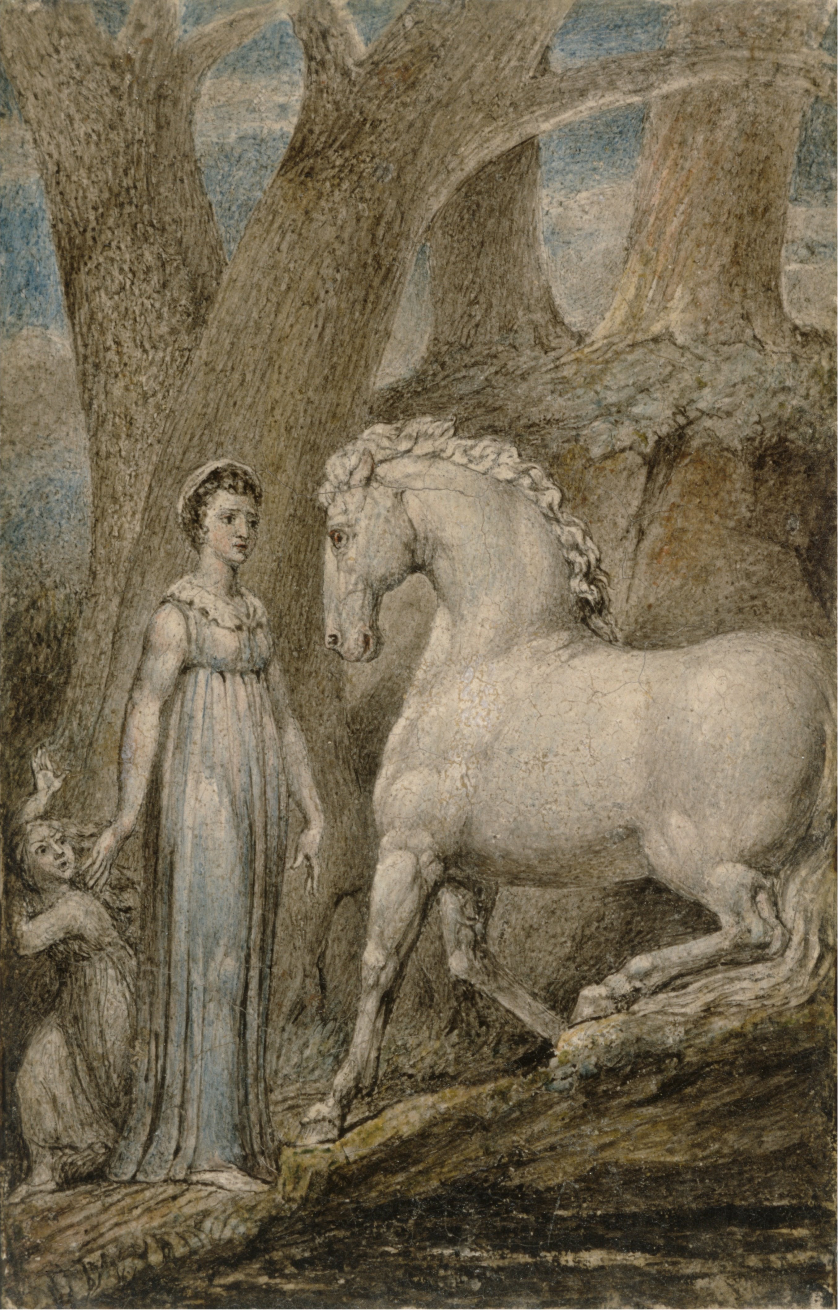 Le cheval - William Blake image 1 copie peinte à la main à l’huile