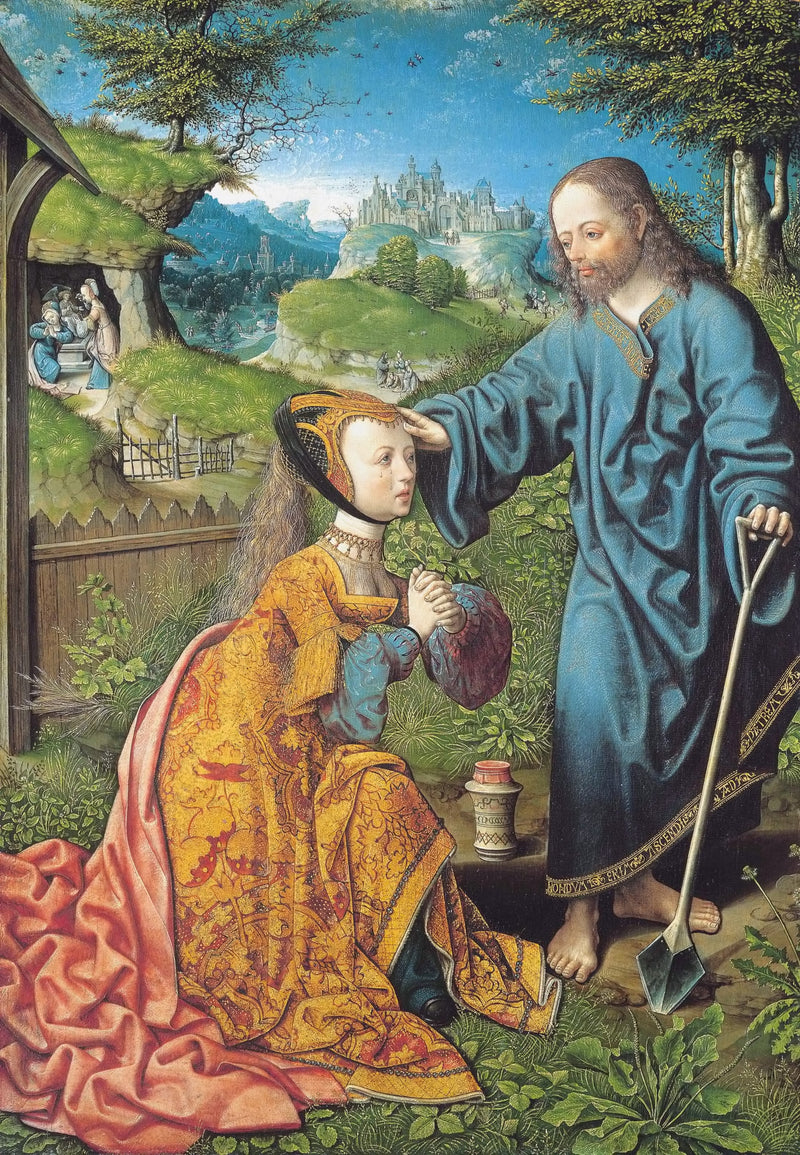 Le Christ apparaissant en jardinier à Marie-Madeleine - Jacob Cornelisz van Oostsanen