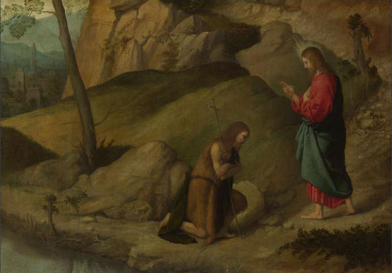 Le Christ bénissant saint Jean-Baptiste - Alessandro Bonvicino