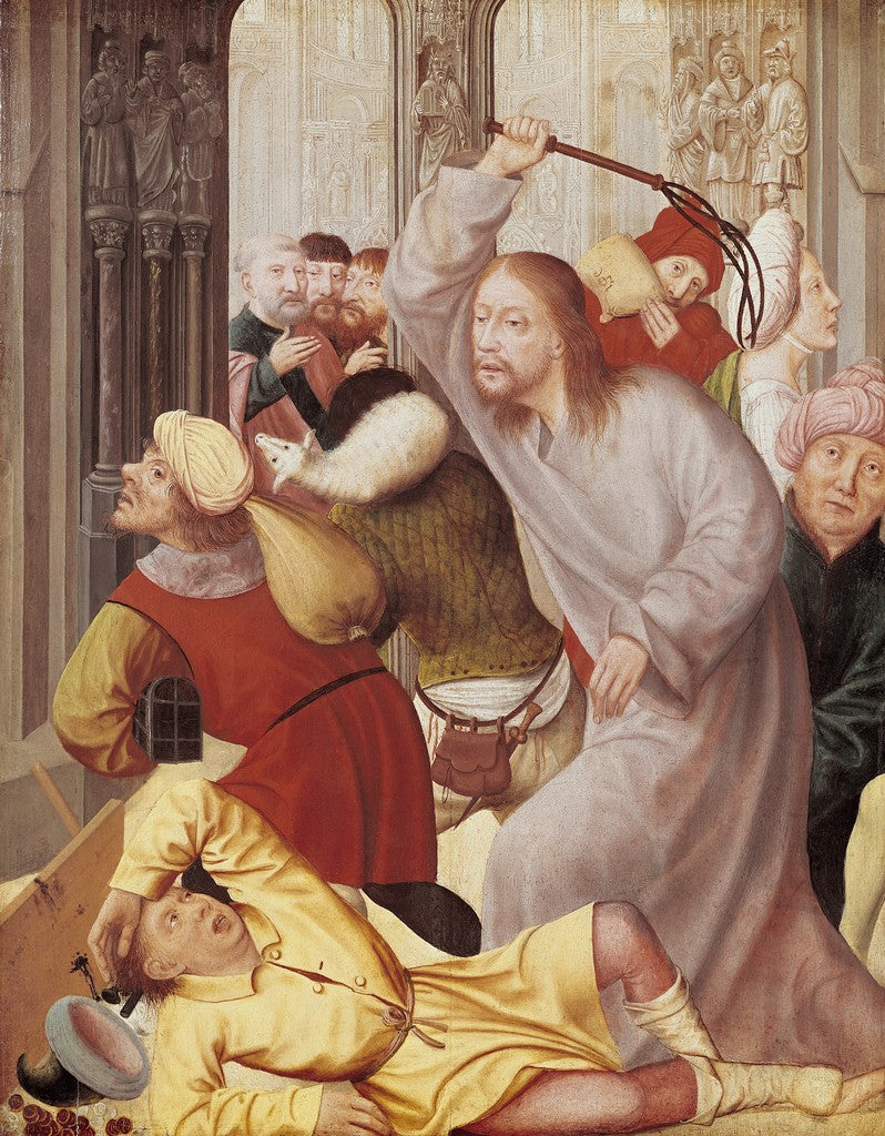 Le Christ chassant les vendeurs du temple. - Quentin Metsys