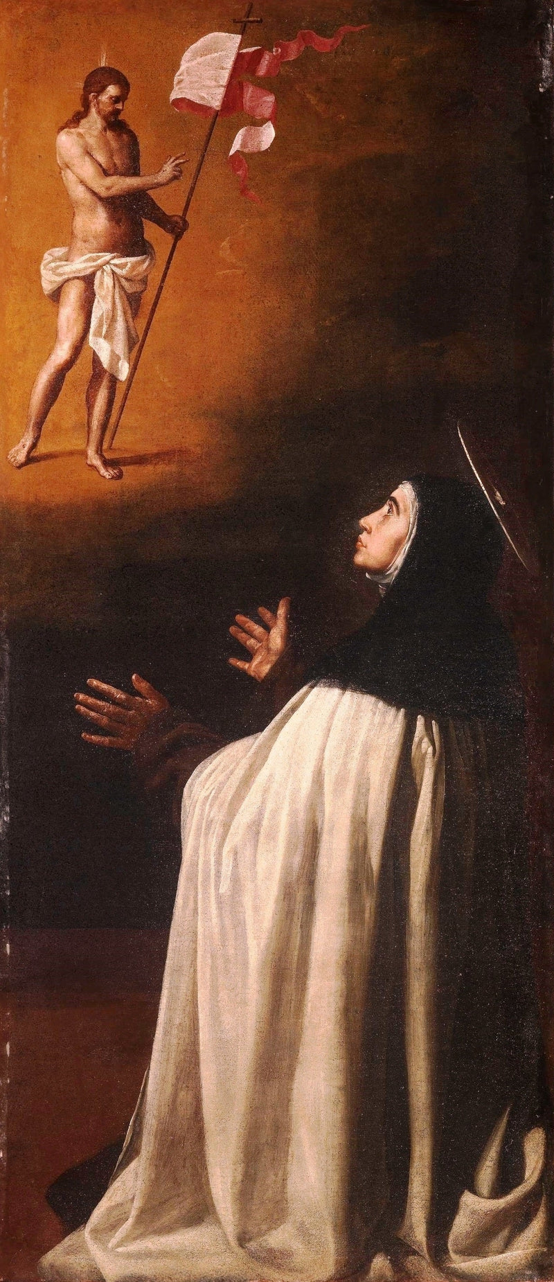 Le Christ crucifié apparaît à sainte Thérèse - Alonso Cano