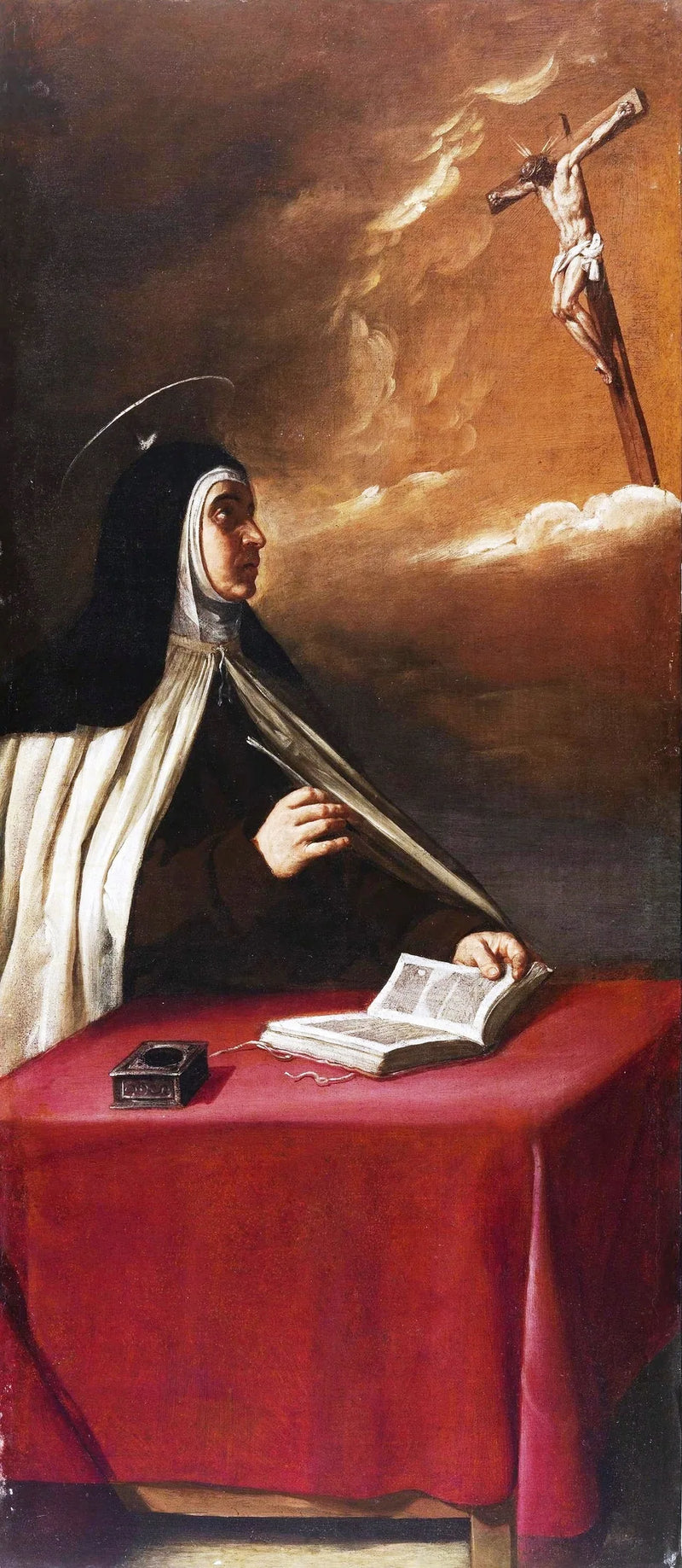 Le Christ crucifié apparaît à sainte Thérèse d'Avila - Alonso Cano