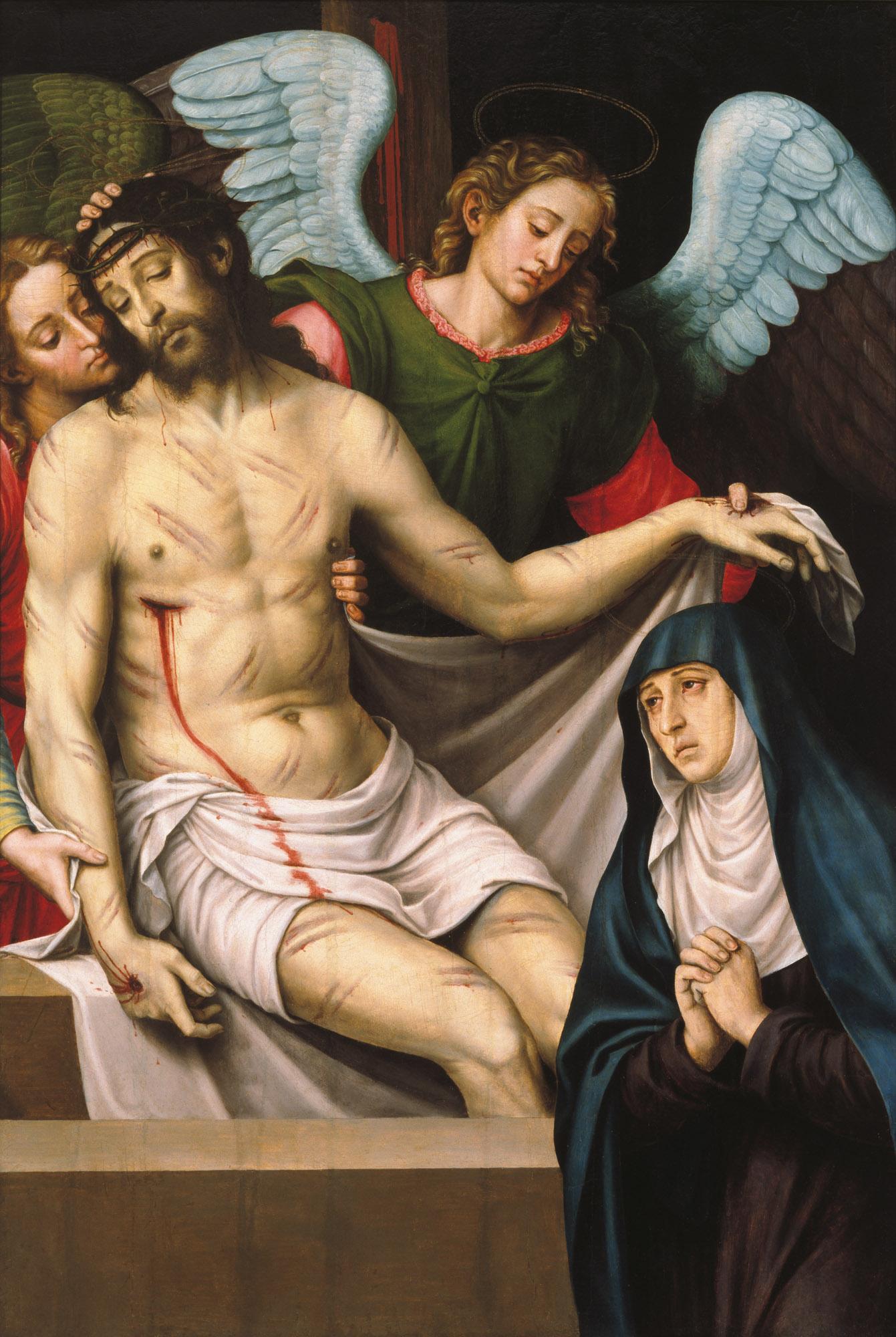 Le Christ dans les bras de deux anges - Juan de Juanes