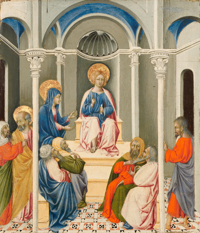 Le Christ en conflit dans le temple - Giovanni di Paolo
