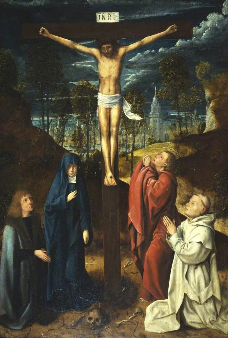 Le Christ en croix entre la Vierge, saint Jean et deux donateurs - Quentin Metsys