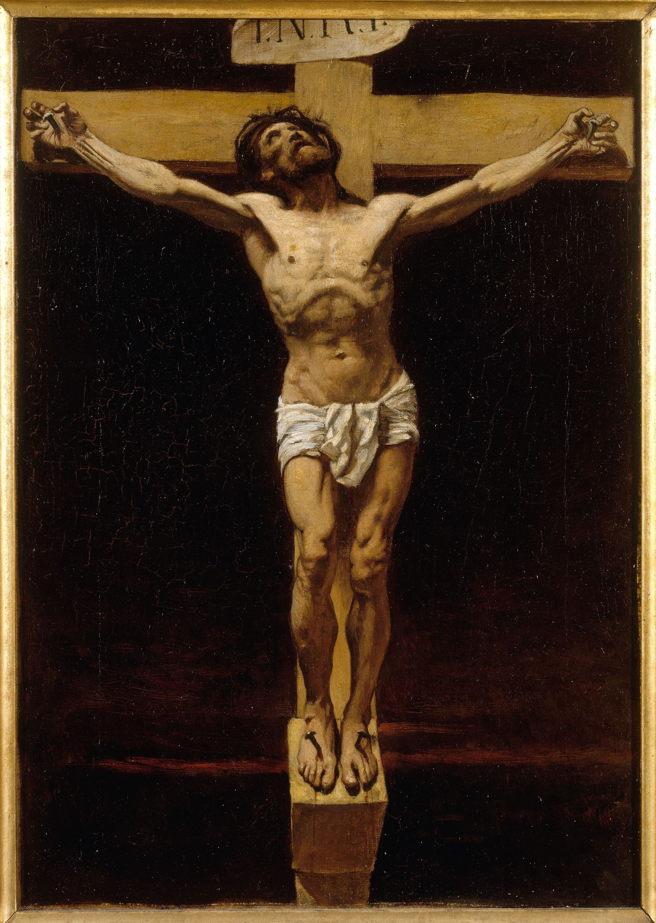 Le Christ en croix, esquisse pour la salle d'audience de la Cour des Assises du Palais de Justice de Paris - Léon Bonnat