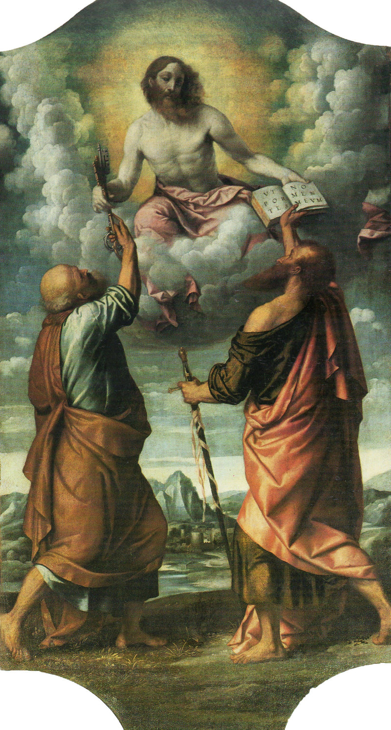 Le Christ en gloire avec les saints Pierre et Paul - Alessandro Bonvicino