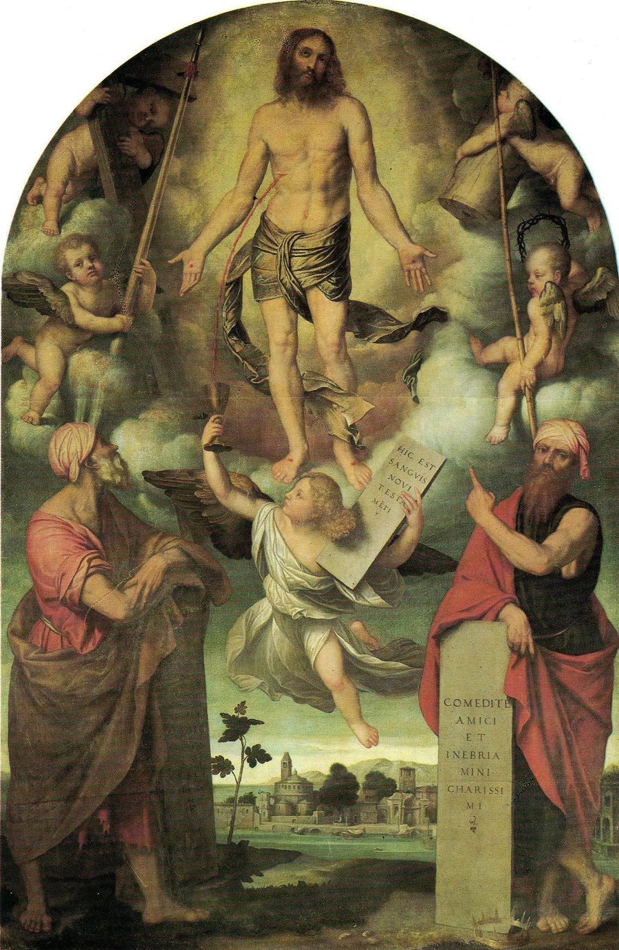Le Christ en Passion avec Moïse et Salomon - Alessandro Bonvicino