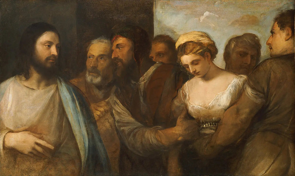 Le Christ et la femme adultère - Titian - Alpha Reproduction