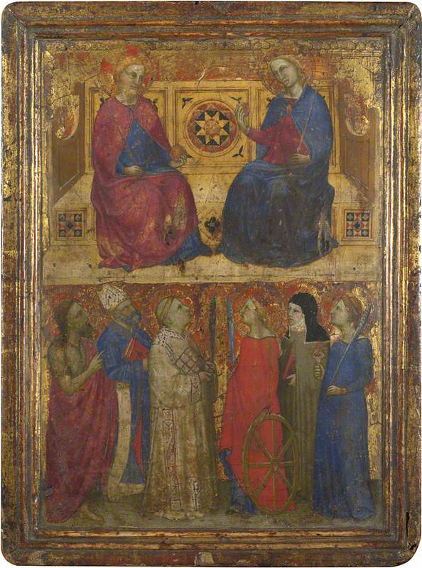 Le Christ et la Vierge avec les saints - Giovanni da Milano
