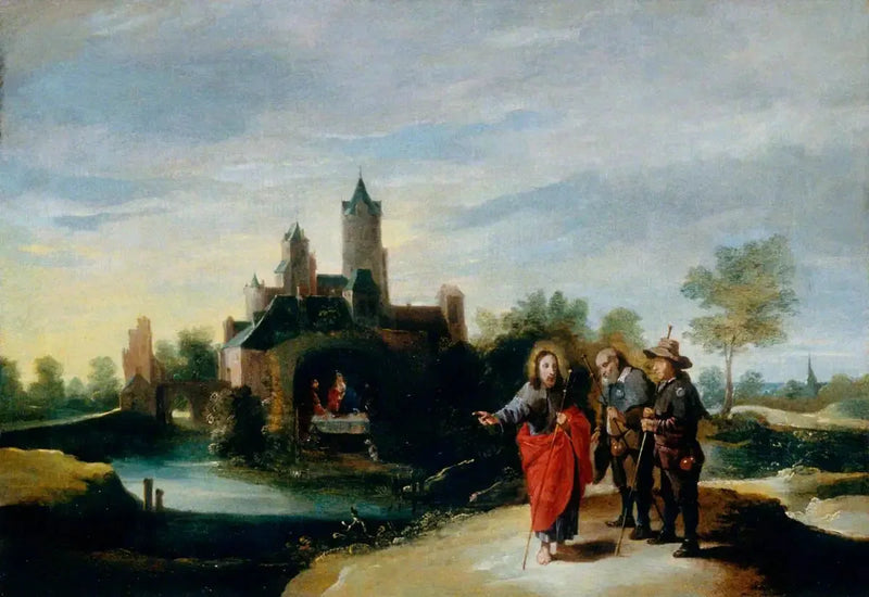 Le Christ et les disciples sur le chemin d'Emmaüs - David Teniers le Jeune