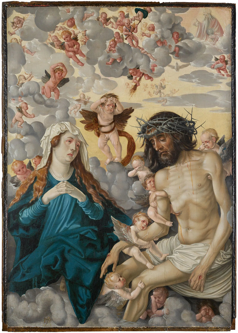 Le Christ, homme de douleurs, pleura Marie et les anges. - Hans Baldung Grien