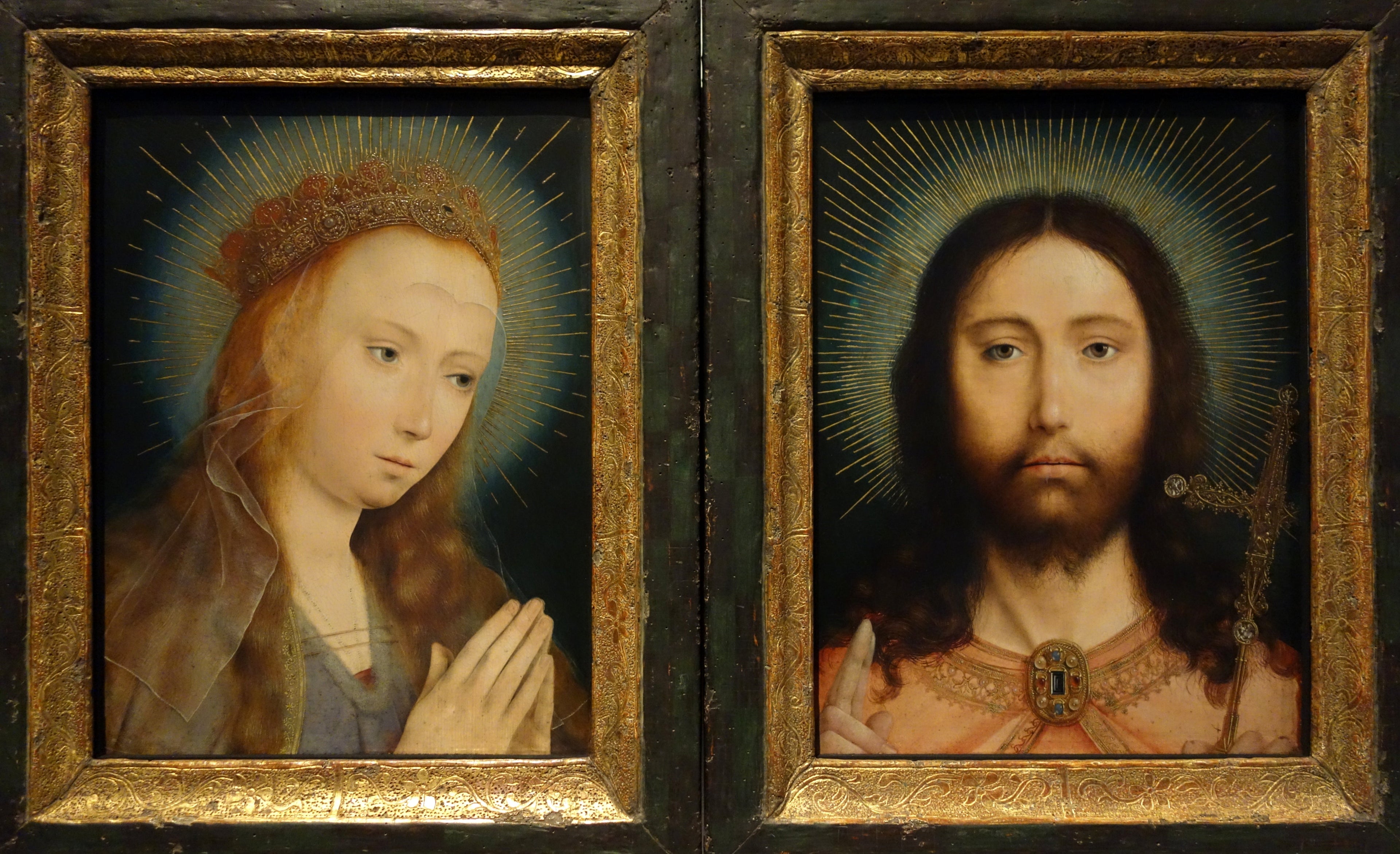 Le Christ Salvator Mundi et Marie en prière - Quentin Metsys