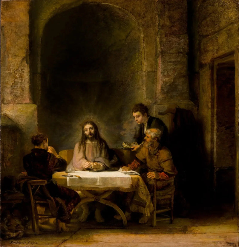 Le Christ se révélant aux pèlerins d'Emmaüs - Rembrandt