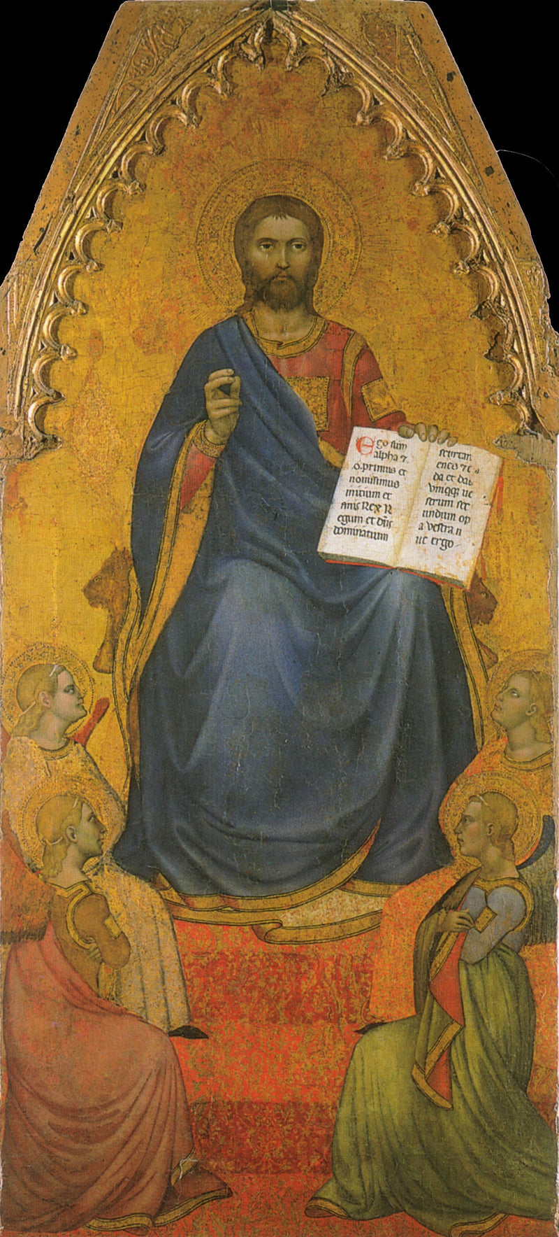 Le Christ sur son trône, adoré par les anges - Giovanni da Milano