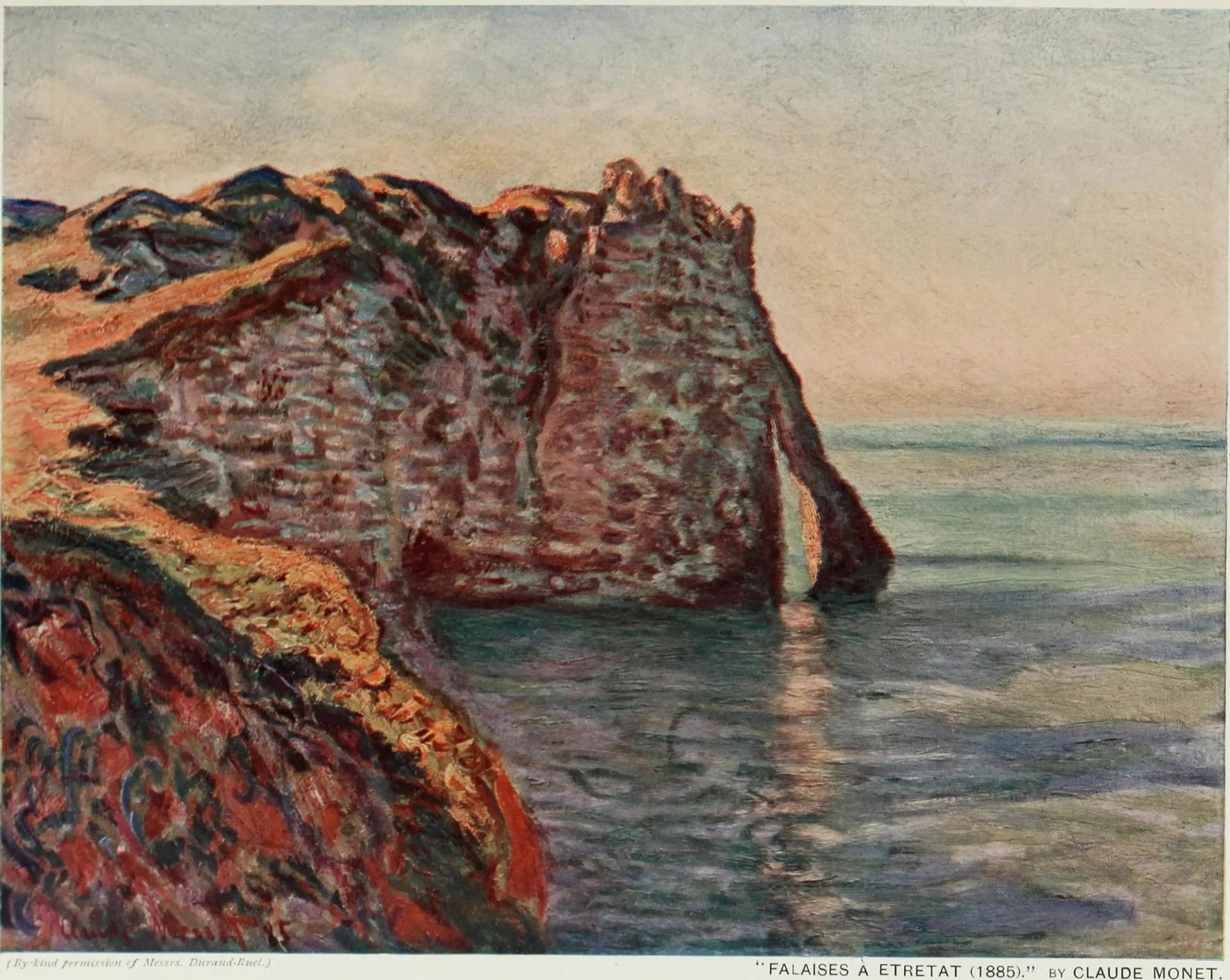 Le Cliff et la Porte d'Aval - Claude Monet image 1 tableau peint à l’huile sur toile