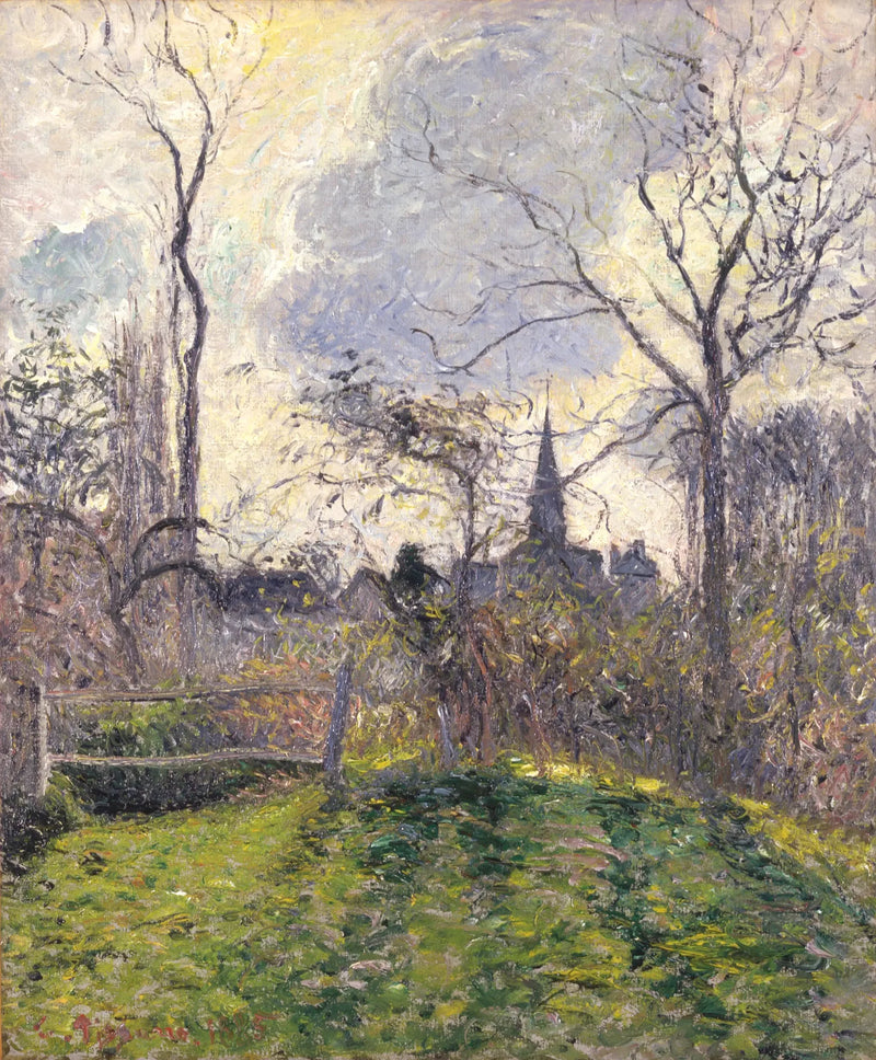 Le clocher de Bazincourt - Camille Pissarro