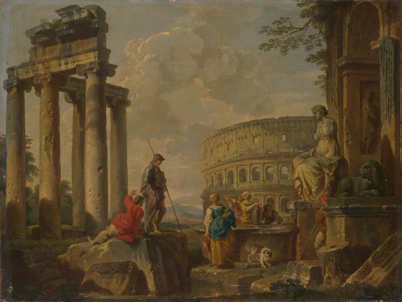 Le Colisée parmi les ruines romaines - Giovanni Paolo Panini