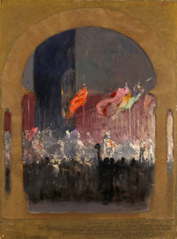 Le comte de Toulouse fait bénir ses étendards à Saint-Sernin - Jean-Joseph Benjamin-Constant