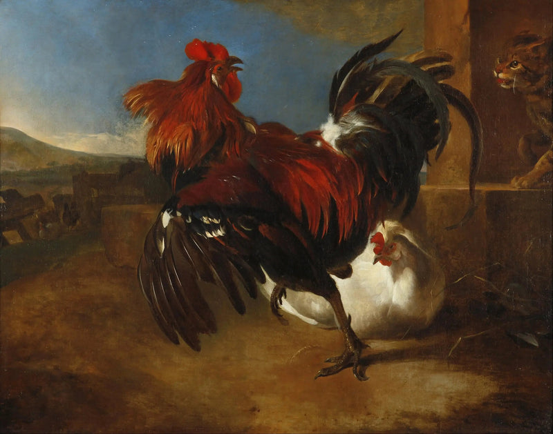 Le coq en colère dans le poulailler - Melchior de Hondecoeter