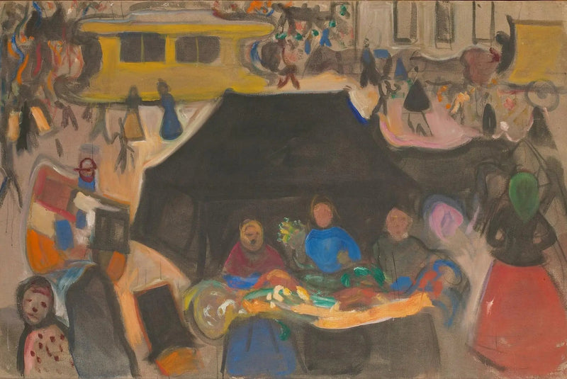 Le Corbillard sur la Potsdamer Platz - Edvard Munch