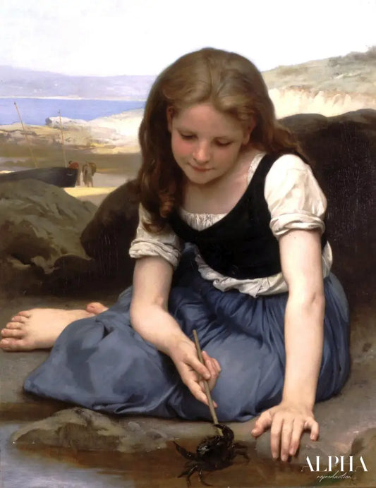 Le crabe - William Bouguereau - Reproductions de tableaux et peintures haut de gamme