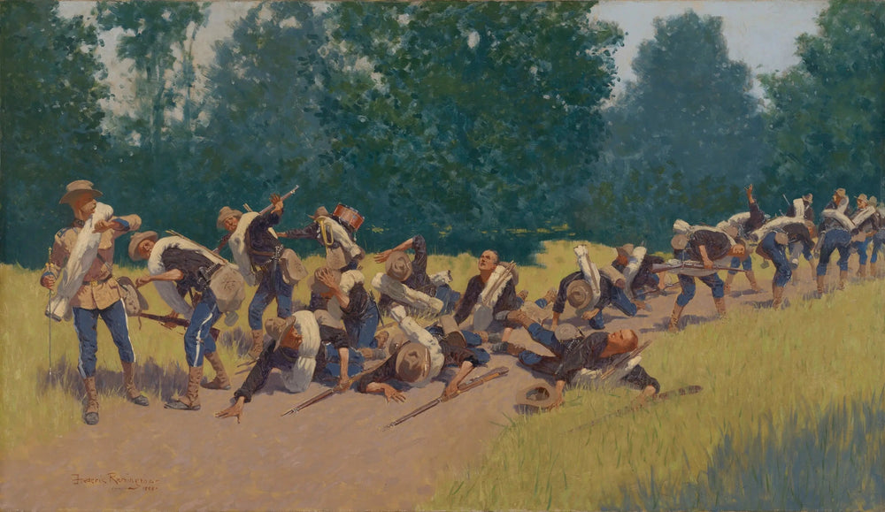 Le cri des éclats d’obus à San Juan Hill - Frederic Remington - Alpha Reproduction