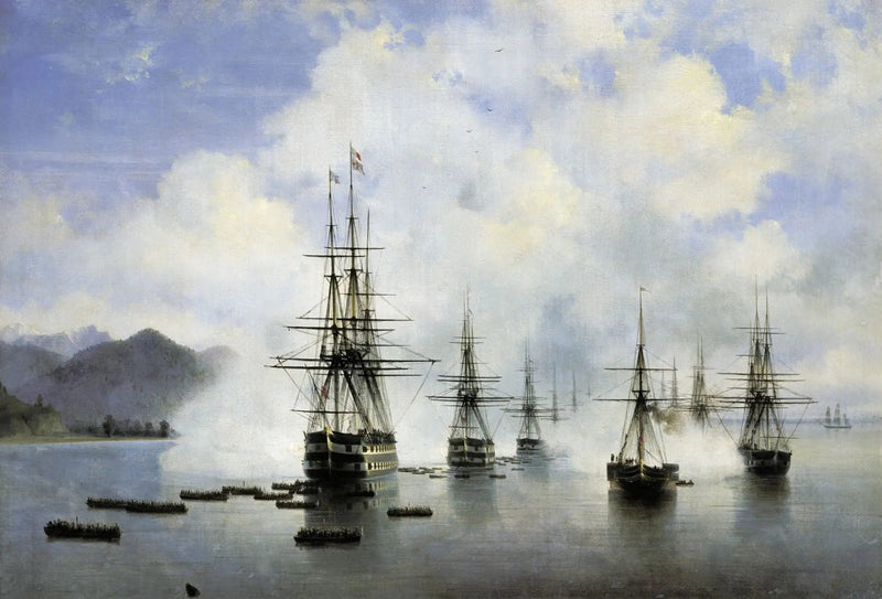 Le débarquement de N. N. Raevskyi à Subashi - Ivan Aïvazovski