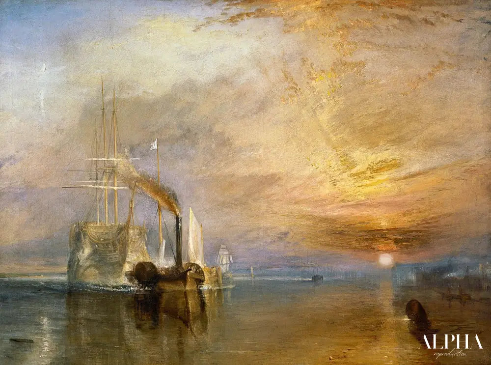 Le dernier voyage du téméraire - William Turner - Reproductions de tableaux et peintures haut de gamme