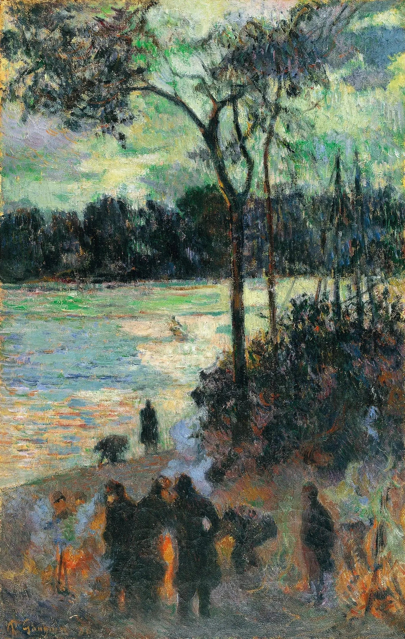 Le Feu au bord de l'eau - Paul Gauguin
