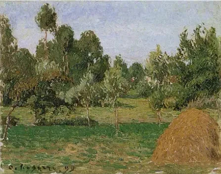 Le fond du pré à Eragny, avec meule à droite - Camille Pissarro