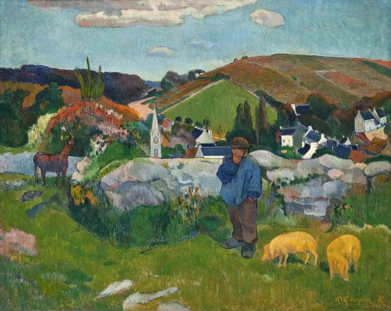 Le Gardien de porcs, Bretagne - Paul Gauguin