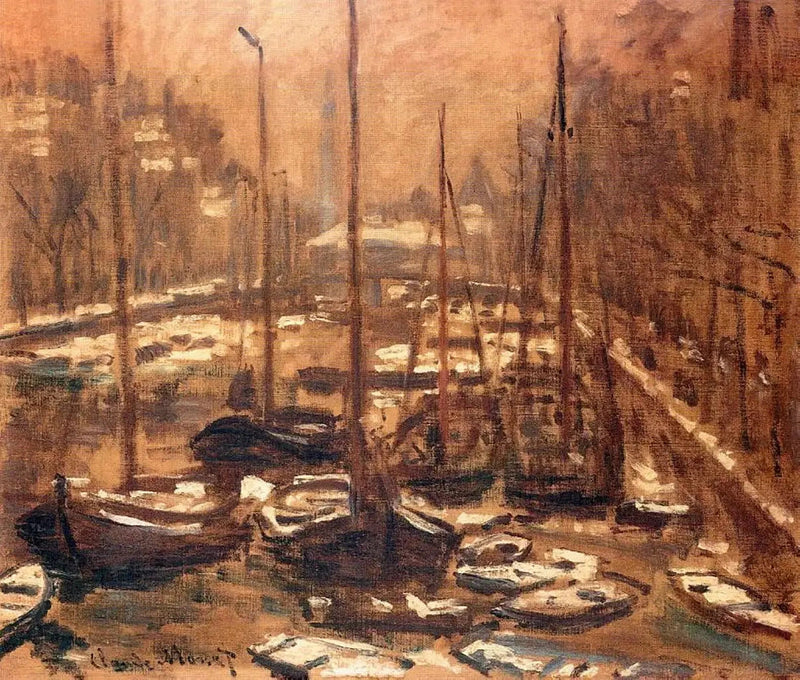 Le Geldersekade à Amsterdam, l’hiver W300 – Claude Monet