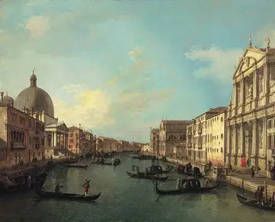 Le Grand Canal de Santa Maria di Nazareth vers Santa Croce - Canaletto